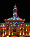 Denver City & County Building, Decorated for the Holidays